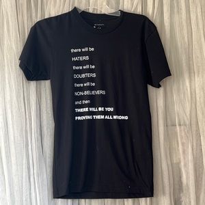 ⭐️ NWT LA Trading Company black short sleeve crew neck tee confident message S